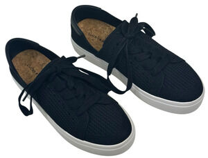 Lucky Brand Black Knit Sneakers with White Platform Sole